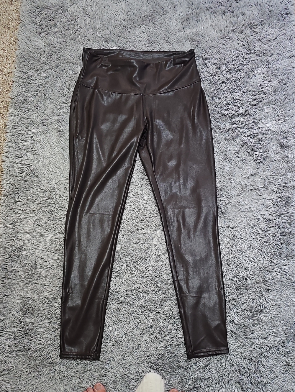 Time and Tru Faux Leather Leggings - Dark Brown NWOT